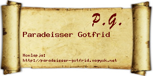 Paradeisser Gotfrid névjegykártya